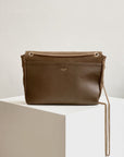 Belle Suede Shoulder Bag Taupe