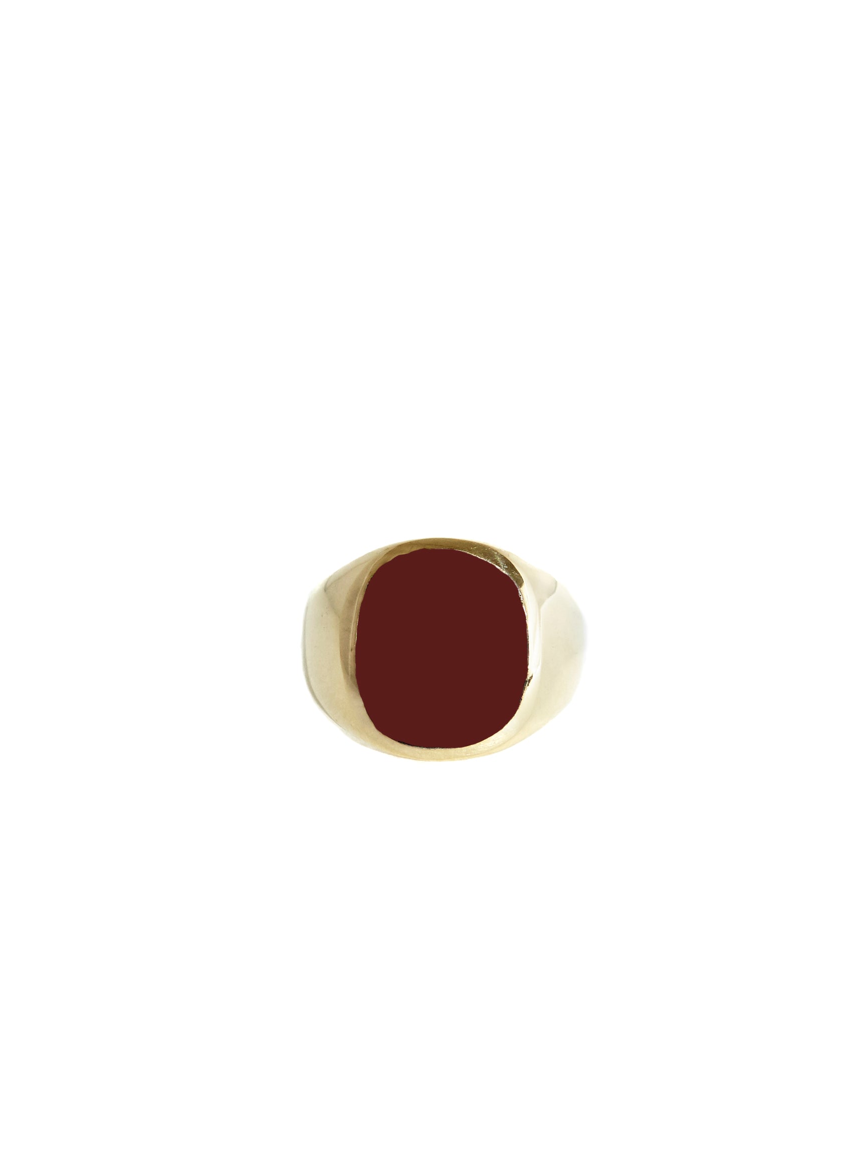 Bordeaux Oval Resin Large Ring Gold