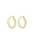 Lightweight Gold Square Hoop Earrings 14 ct gold - 21 mm