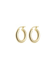 Lightweight Gold Round Hoop Earrings 14ct gold - 16mm