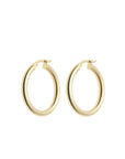 Lightweight Gold Round Hoop Earrings 14ct gold - 25mm
