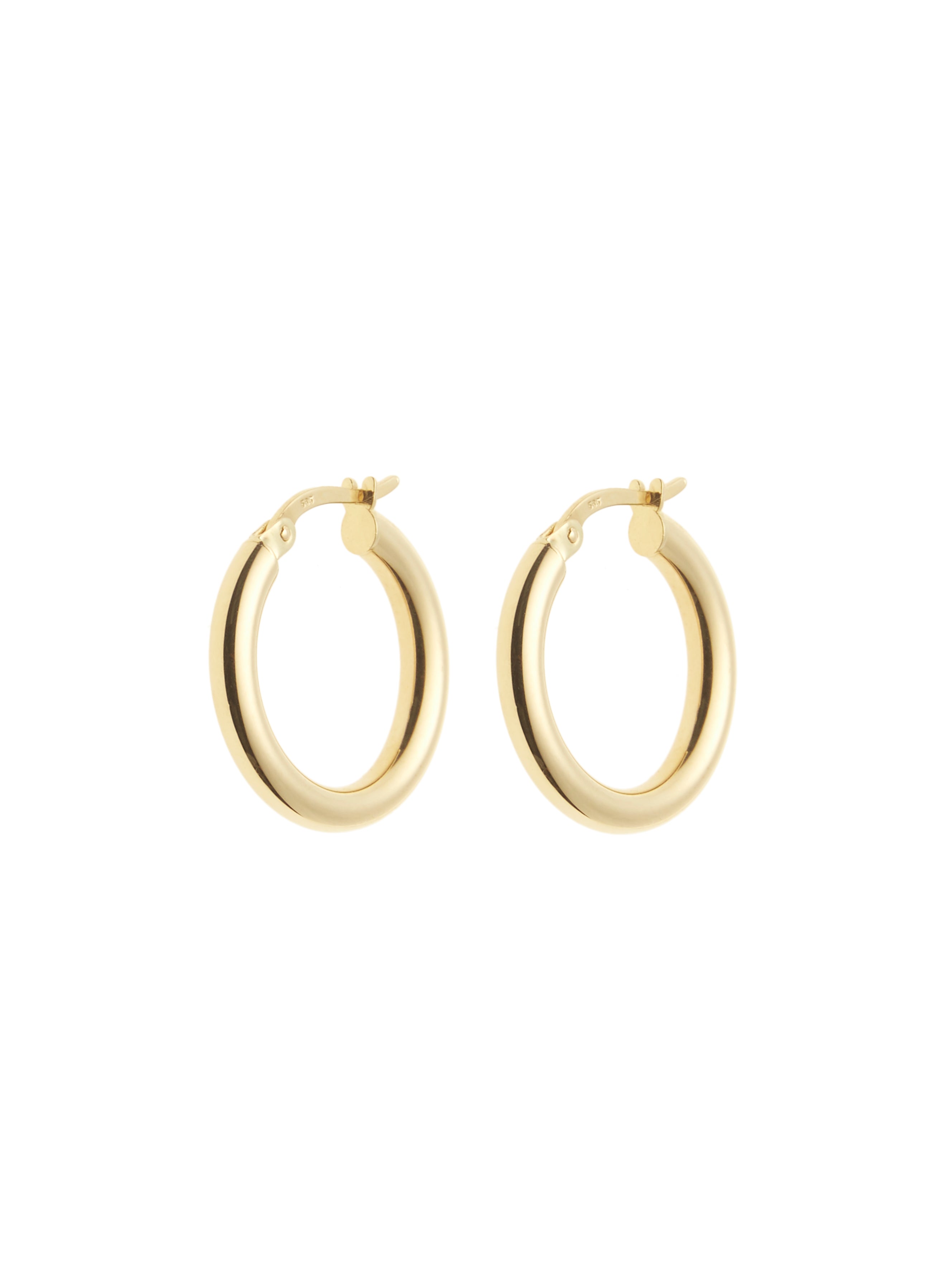 Lightweight Gold Round Hoop Earrings 14ct gold - 20 mm