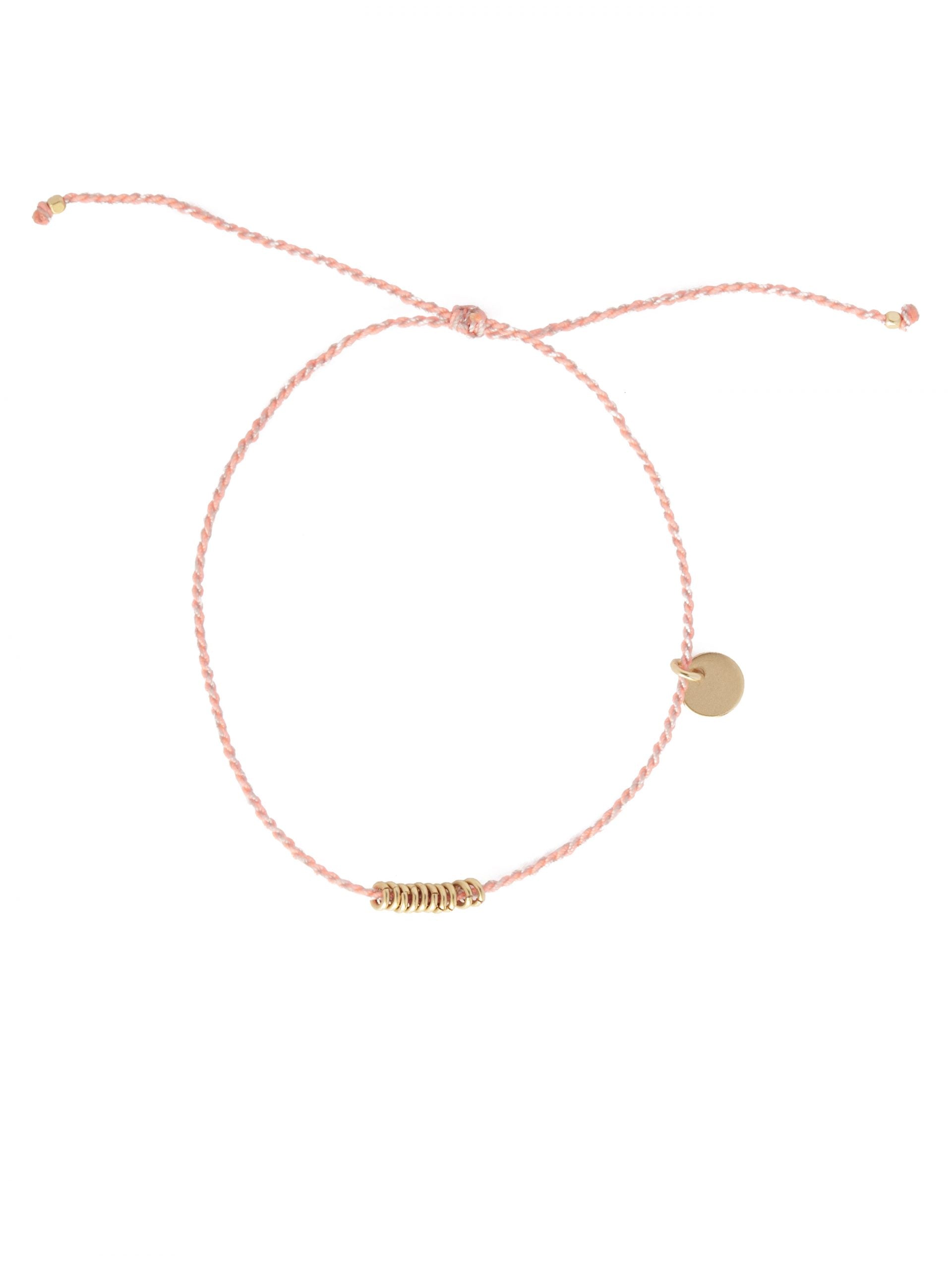 Flori Pink Large Ring Bracelet Gold