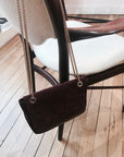 Petit Belle Suede Shoulder Bag Burgundy
