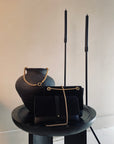 Petit Belle Leather Shoulder Bag Black