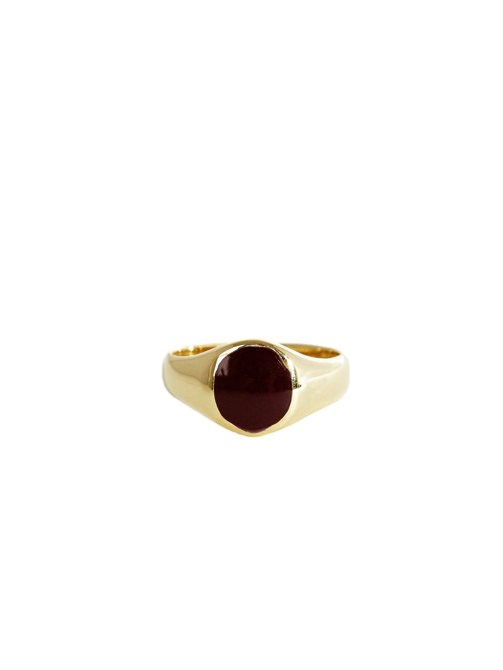 Signet Bordeaux Ring Gold