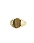 Signet Oval Plain Ring Gold
