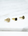 Signet Oval Plain Ring Gold