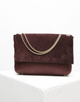 Petit Belle Suede Shoulder Bag Burgundy