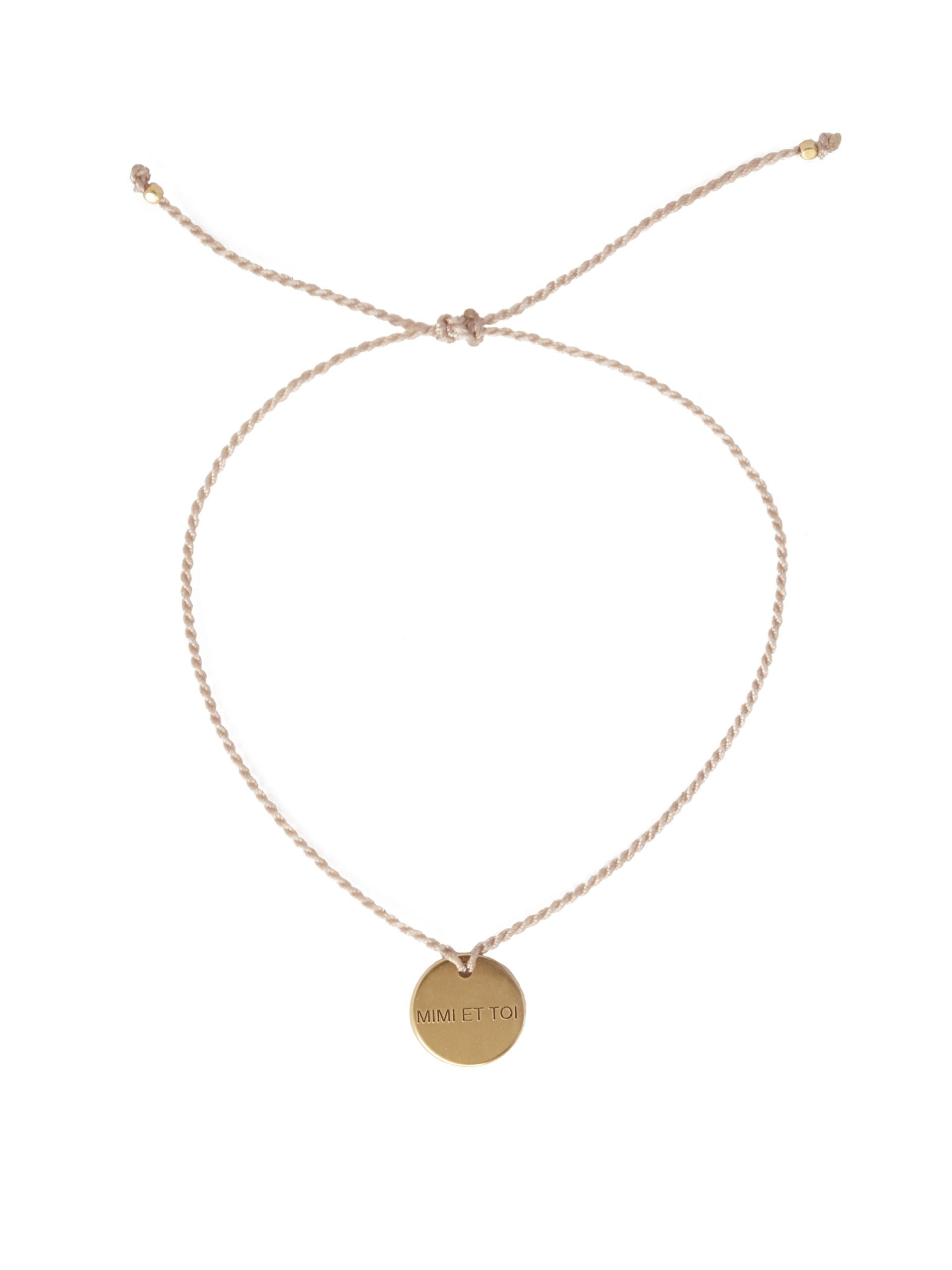 Mimi Taupe XO Bracelet Gold
