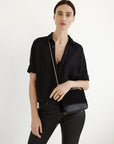 Petit Belle Suede Shoulder Bag Black