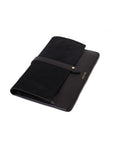 Spencer Leather and Suede Wallet Black