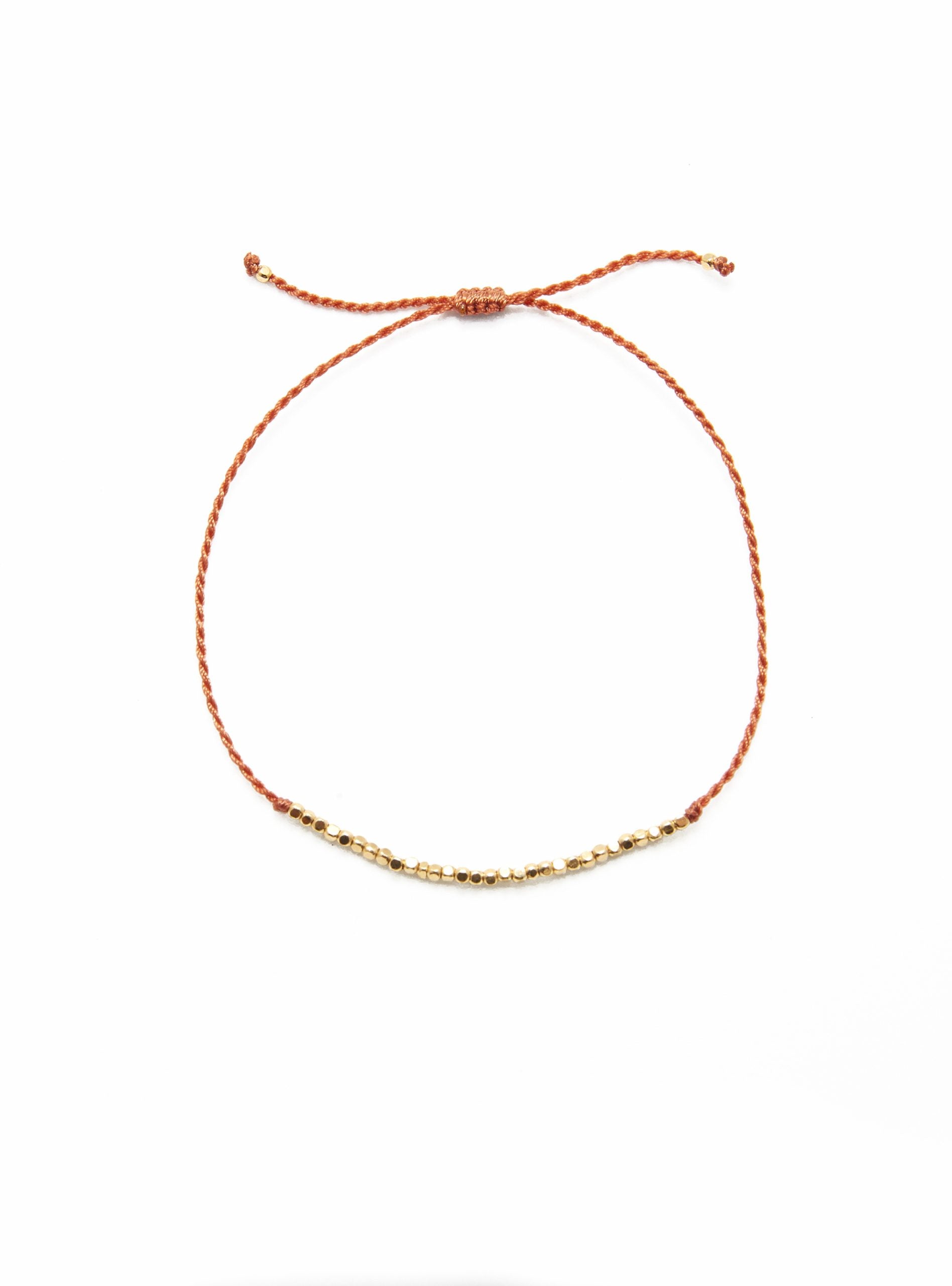 Flori Bracelet Gold - Beads Earth Tone