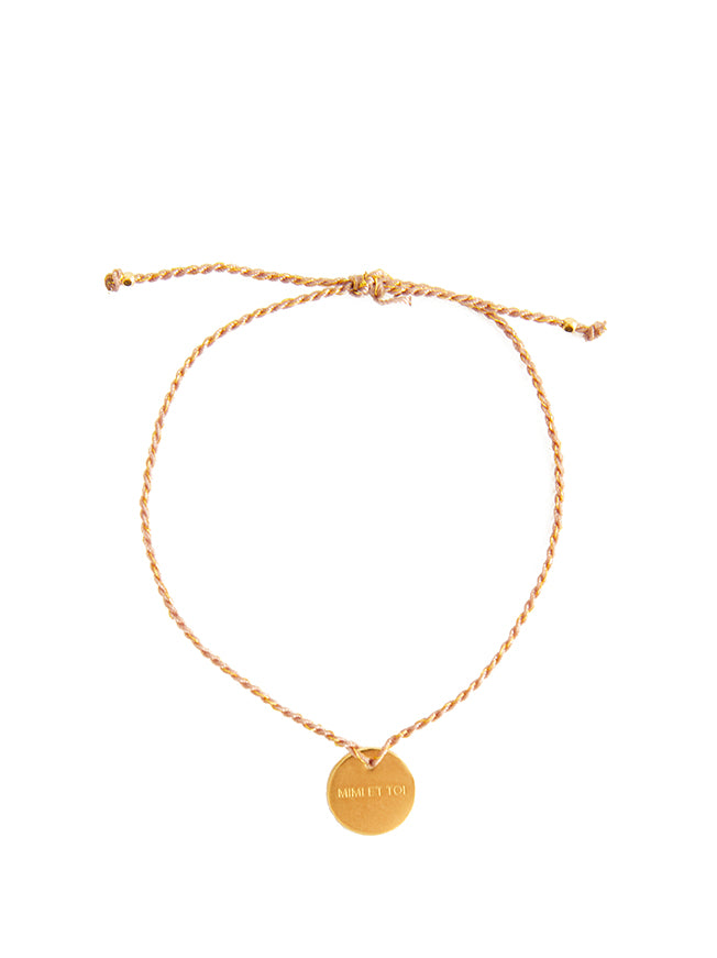 Mimi XO Taupe gold lurex Bracelet Gold