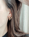 Lightweight Gold Round Hoop Earrings 14ct gold - 25mm