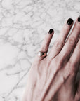 Signet Perle Ring Gold