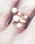 Signet Perle Ring Gold