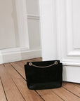 Petit Belle Suede Shoulder Bag Black