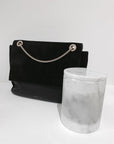 Petit Belle Suede Shoulder Bag Black