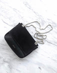 Petit Belle Suede Shoulder Bag Black