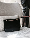 Petit Belle Suede Shoulder Bag Black