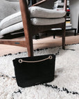 Petit Belle Suede Shoulder Bag Black