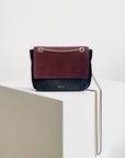 Petit Belle Suede Shoulder Bag Black & Burgundy