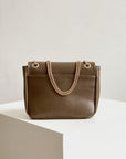 Petit Belle Leather Shoulder Bag Taupe