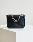 Petit Belle Leather Shoulder Bag Black