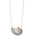 Petit spiral shell blue necklace