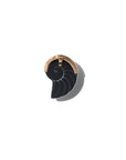 Petit spiral shell pendant blue