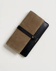 Spencer Leather and Suede Wallet Black/Taupe