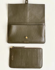 Spencer Leather and Suede Wallet Green