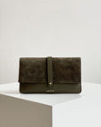 Spencer Leather and Suede Wallet Green