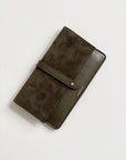 Spencer Leather and Suede Wallet Green