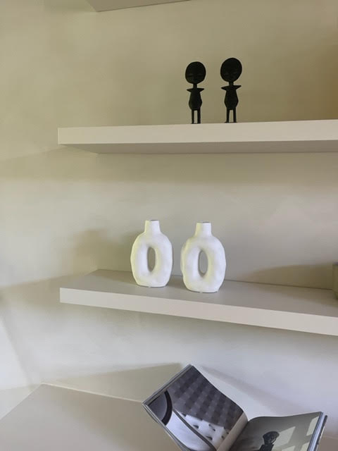 Ceramic  off - white vase