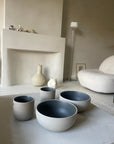 Ceramic bowl beige & black