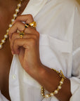 Sloane brass polished bracelet