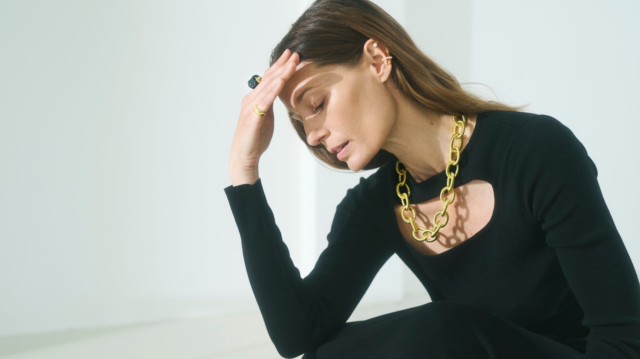 Coco necklace brass