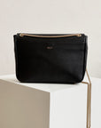 Belle Suede Shoulder Bag Black