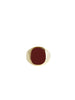 Bordeaux Oval Resin Large Ring Gold