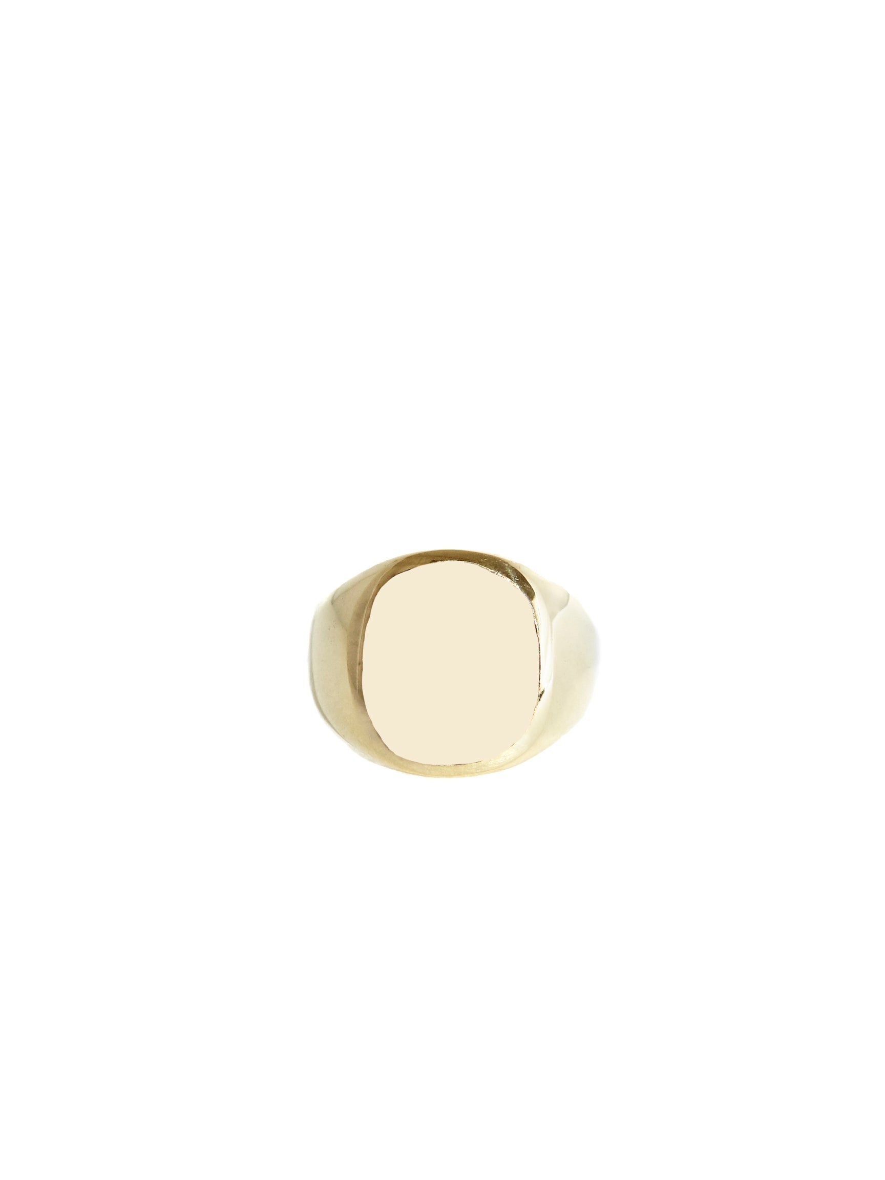 Oval Resin Blanche Large Ring Gold
