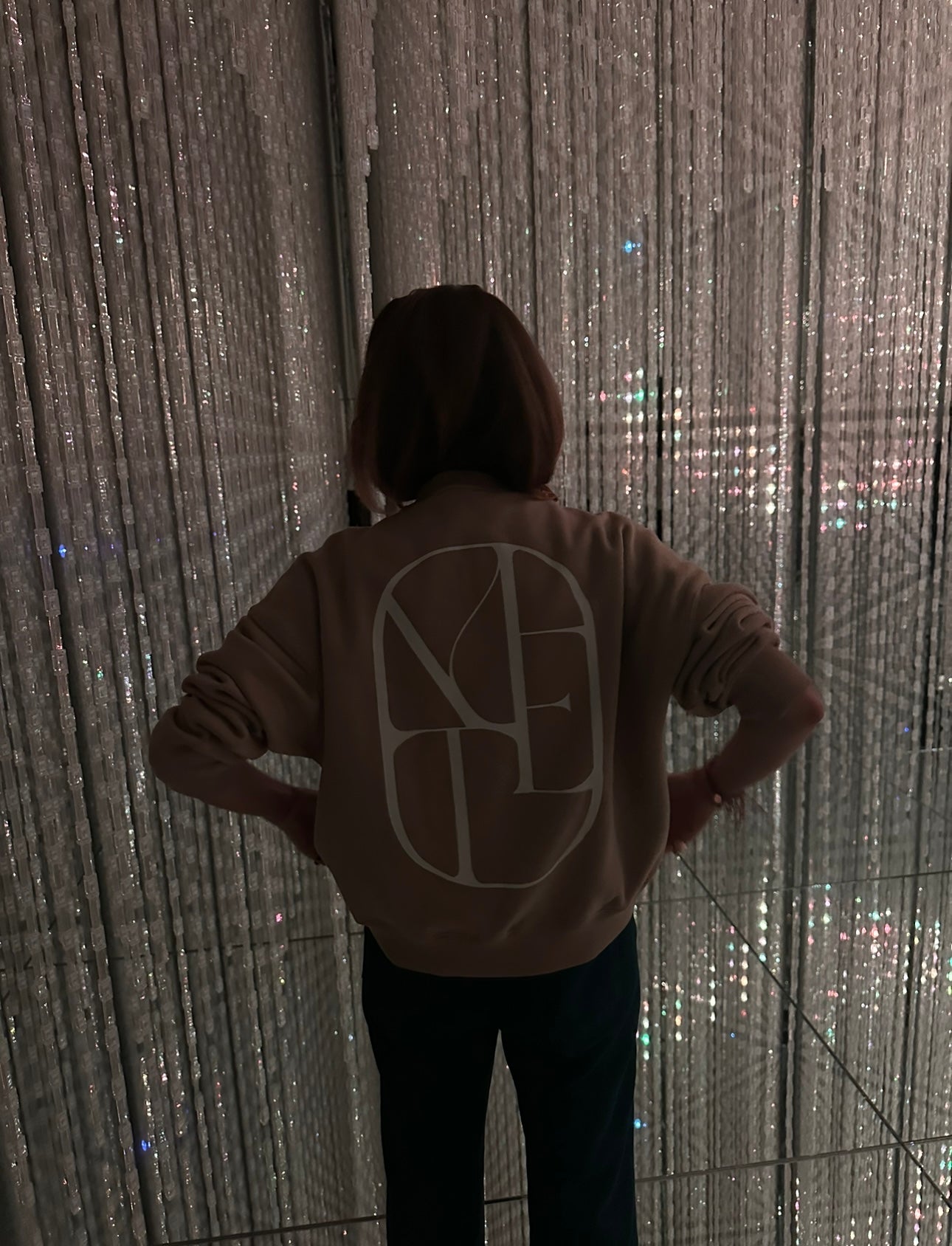 Off-white/blue 'MIMI' Sweatshirt