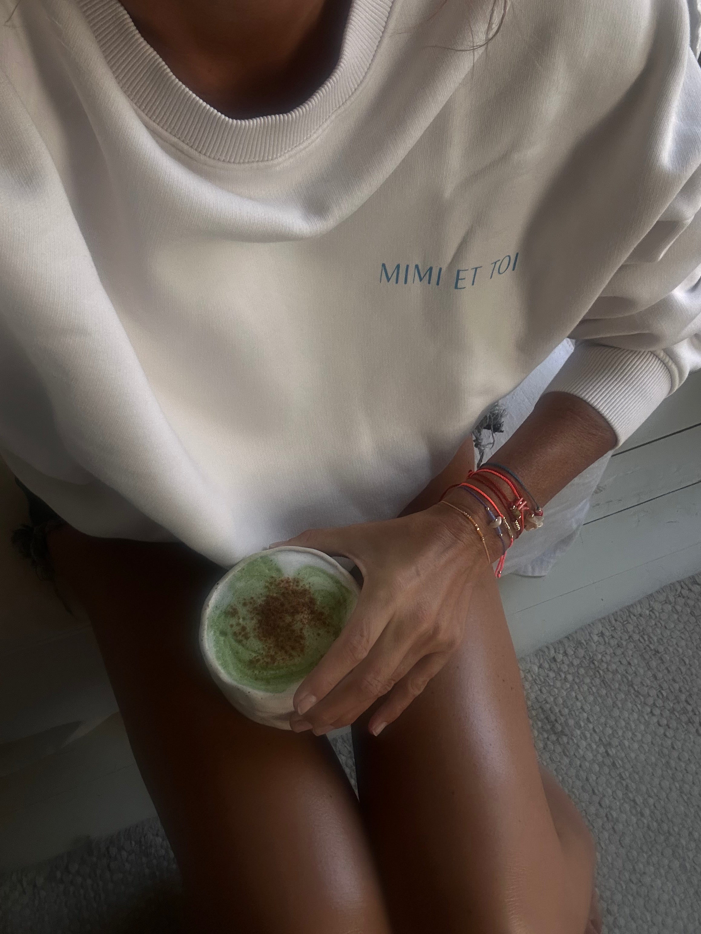 Beige/black 'MIMI' Sweatshirt