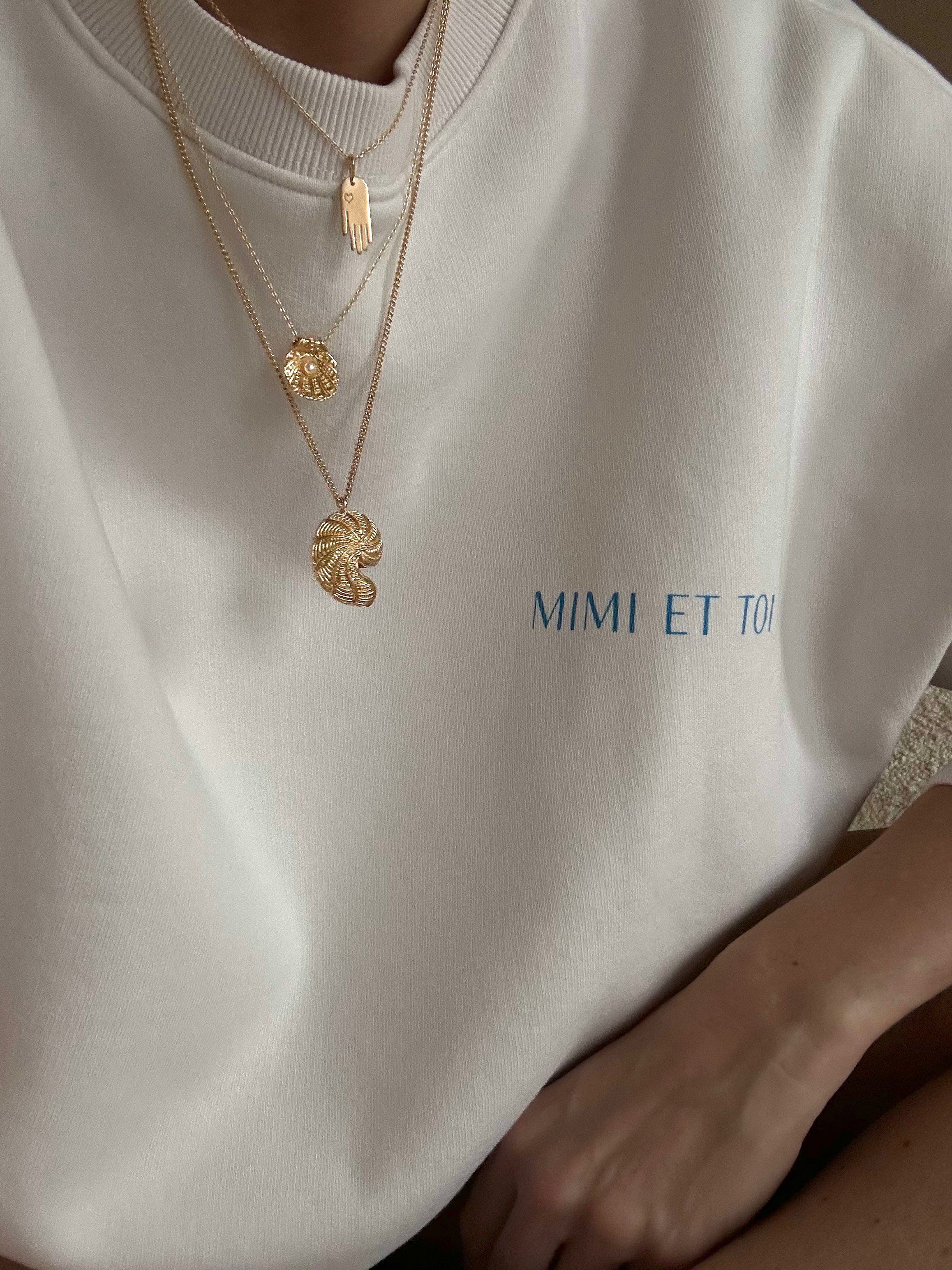 Beige/black 'MIMI' Sweatshirt