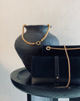 Petit Belle Leather Shoulder Bag Black