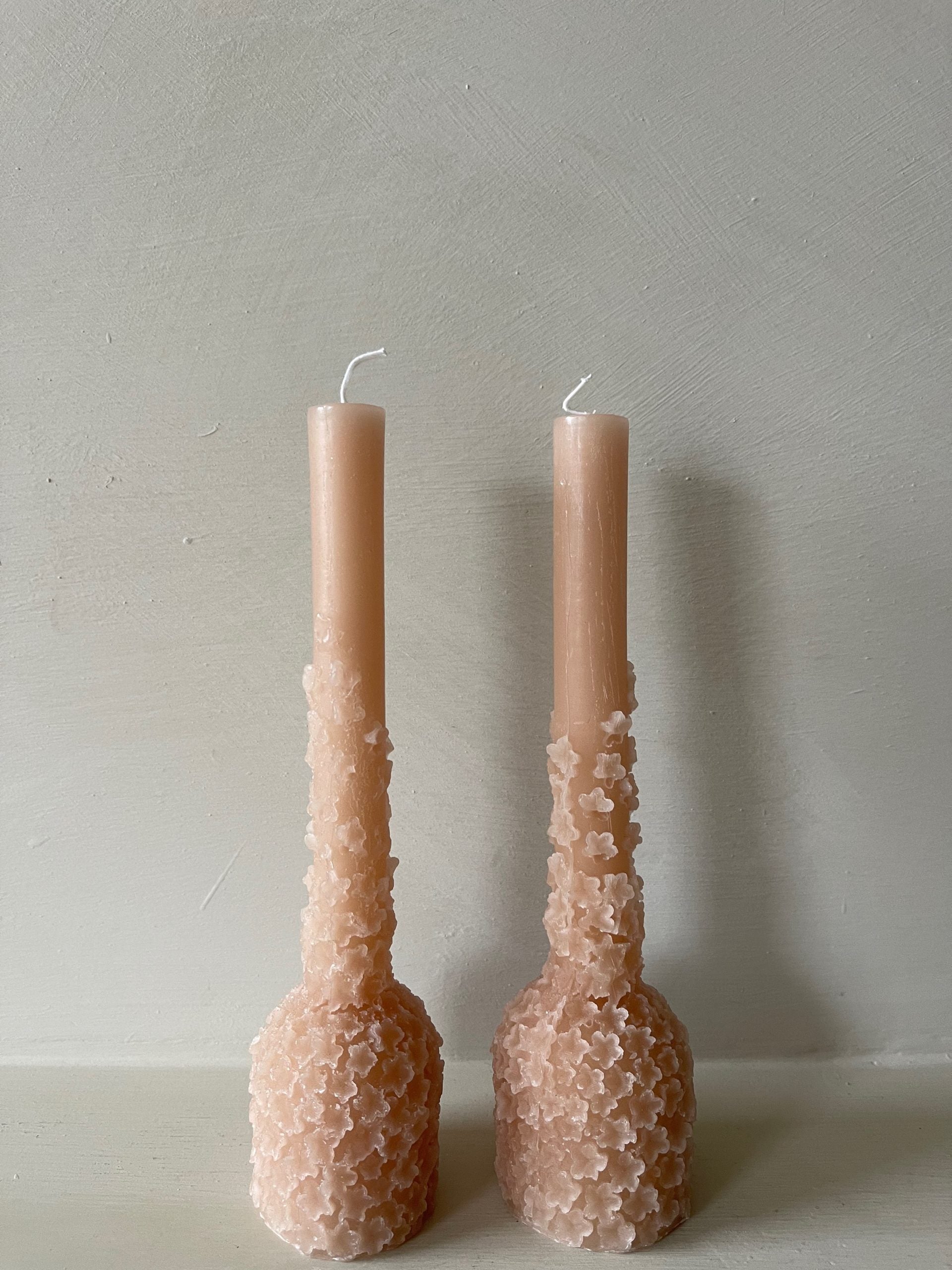 Star candles dusty pink