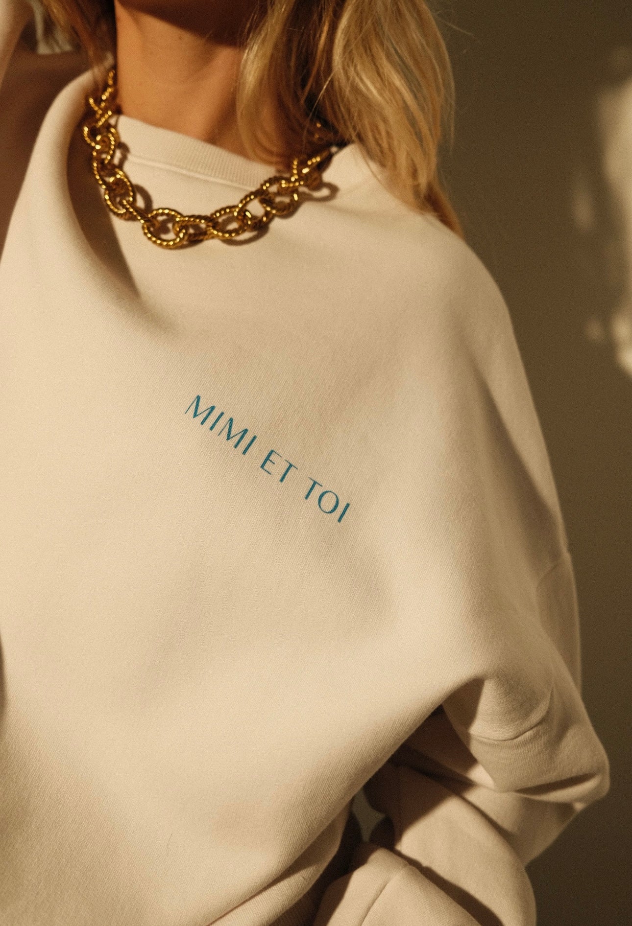 Beige/black 'MIMI' Sweatshirt