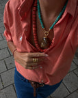 Shelly brown pendant