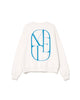 Off-white/blue 'MIMI' Sweatshirt